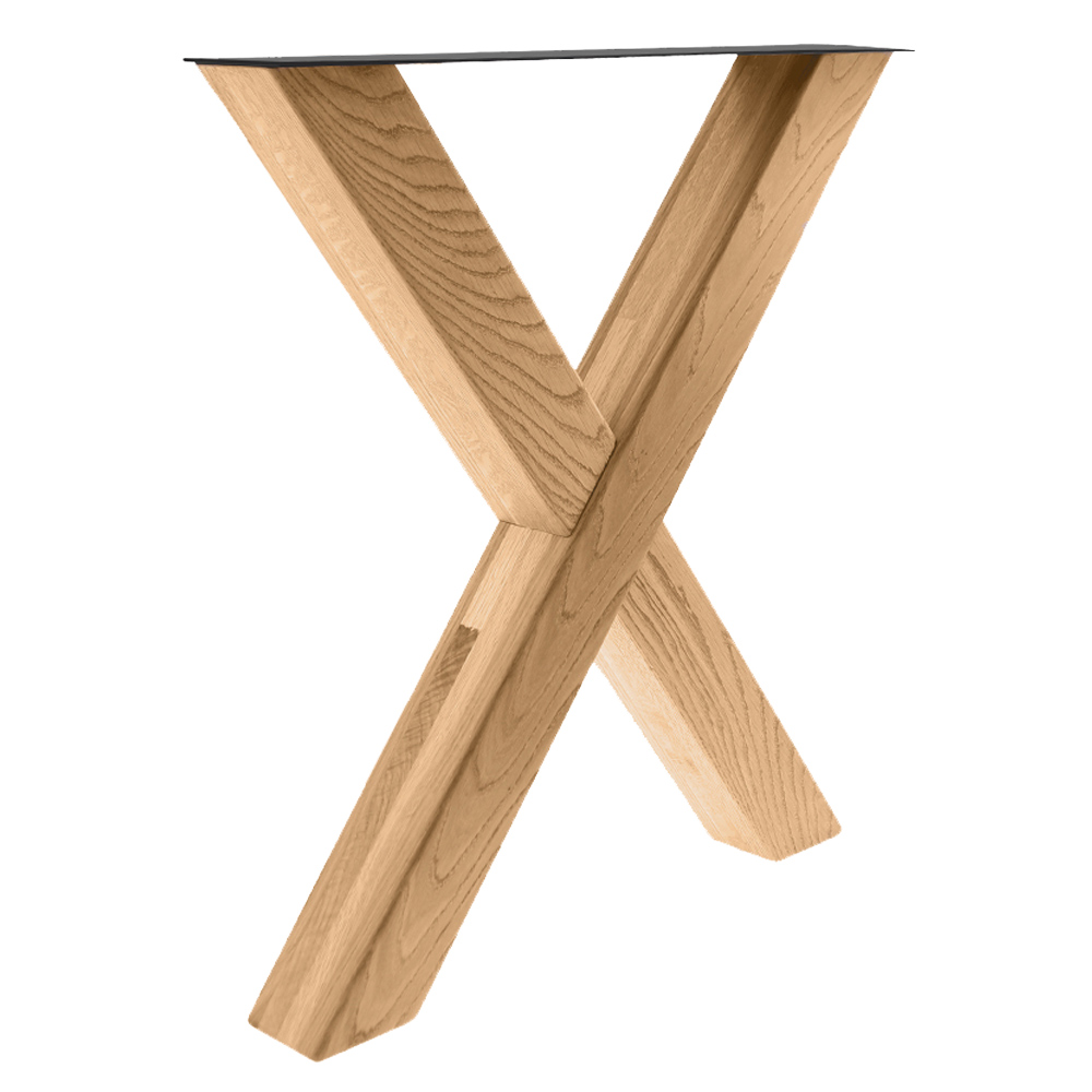 Tischgestell X 80/80 Holz Eiche Einzeln