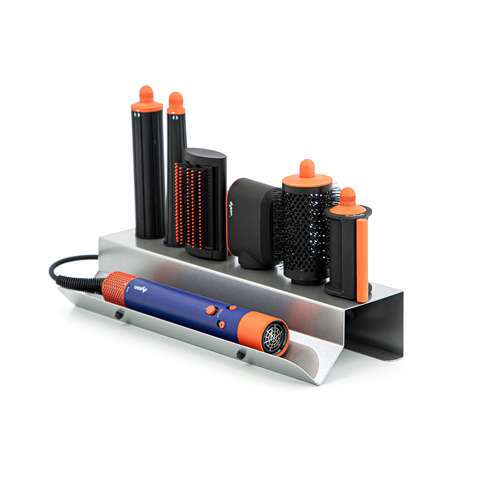 Bentatec Tischorganizer kompatibel mit "Dyson Airwrap i.d." Silber RAL 666