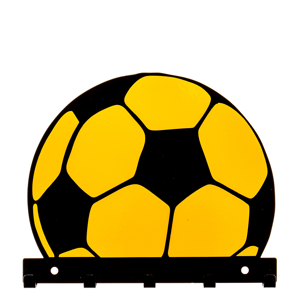 Schlüsselbrett "Fussball" gelb/schwarz 