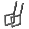 Artikelbild 1 des Artikels “Bankgestell mit Lehne Schwarz matt RAL 9005 | Im Set (2x)“