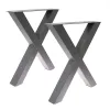 Artikelbild 1 des Artikels “Tischgestell X 80/80 Anthrazit DB 703 | Im Set (2x)“