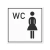 Artikelbild 1 des Artikels “Hinweisschild WC Damen Aufkleber | 10 x 10 cm“