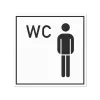 Artikelbild 1 des Artikels “Hinweisschild WC Herren Aufkleber | 10 x 10 cm“
