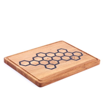 Schneidebrett Polygon Holz / Schwarz | Einzeln