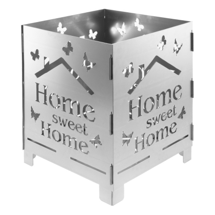 Feuerstelle gelasert "Home sweet home" 