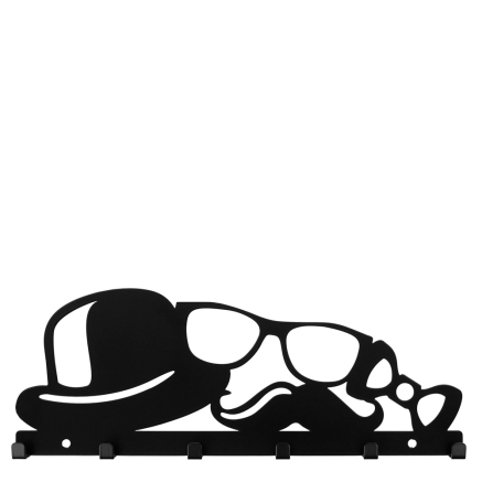 Schlüsselbrett "Hut, Brille, Mustache" 