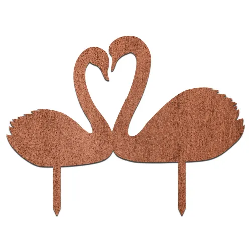 Artikelbild des Artikels “Gartenstecker Schwan Paar Herzklang “
