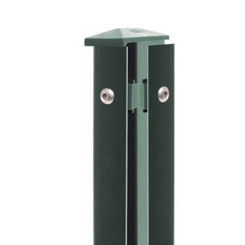 Artikelbild des Artikels “Zaunpfosten Typ 1 moosgrün RAL 6005 | 2430 | Zum Einbetonieren | Eckpfosten Rechts“