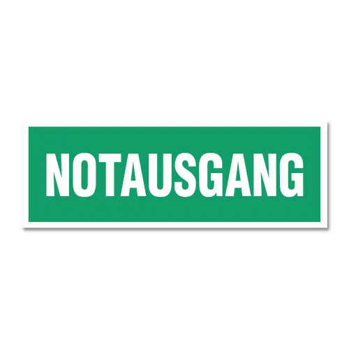 Artikelbild des Artikels “Hinweisschild eckig, Notausgang “