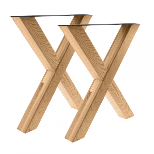 Tischgestell X 80/80 Holz Eiche 
