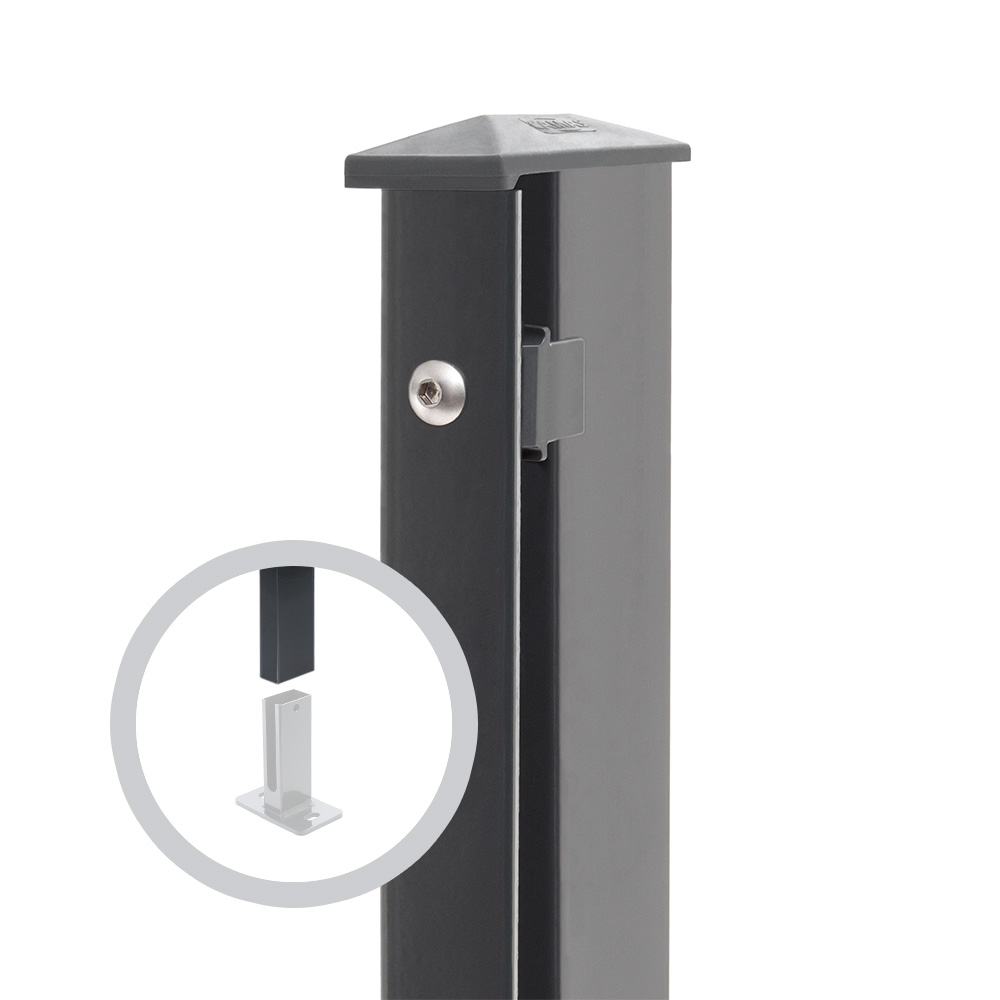  Artikelbild 1 des Artikels “Zaunpfosten Typ 1 anthrazit RAL 7016 | 630 | Gekürzt | Standard“