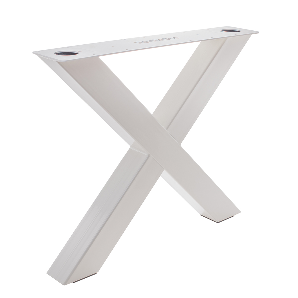  Artikelbild 2 des Artikels “Tischgestell X 100/100 Weiß glänzend | Im Set (2x)“