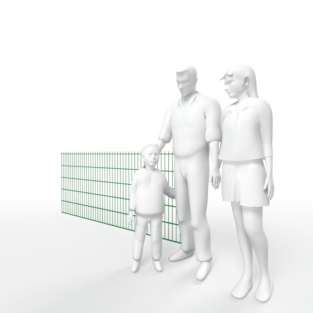  Artikelbild 3 des Artikels “Doppelstabmatte 6/5/6 moosgrün RAL 6005 | 1030“