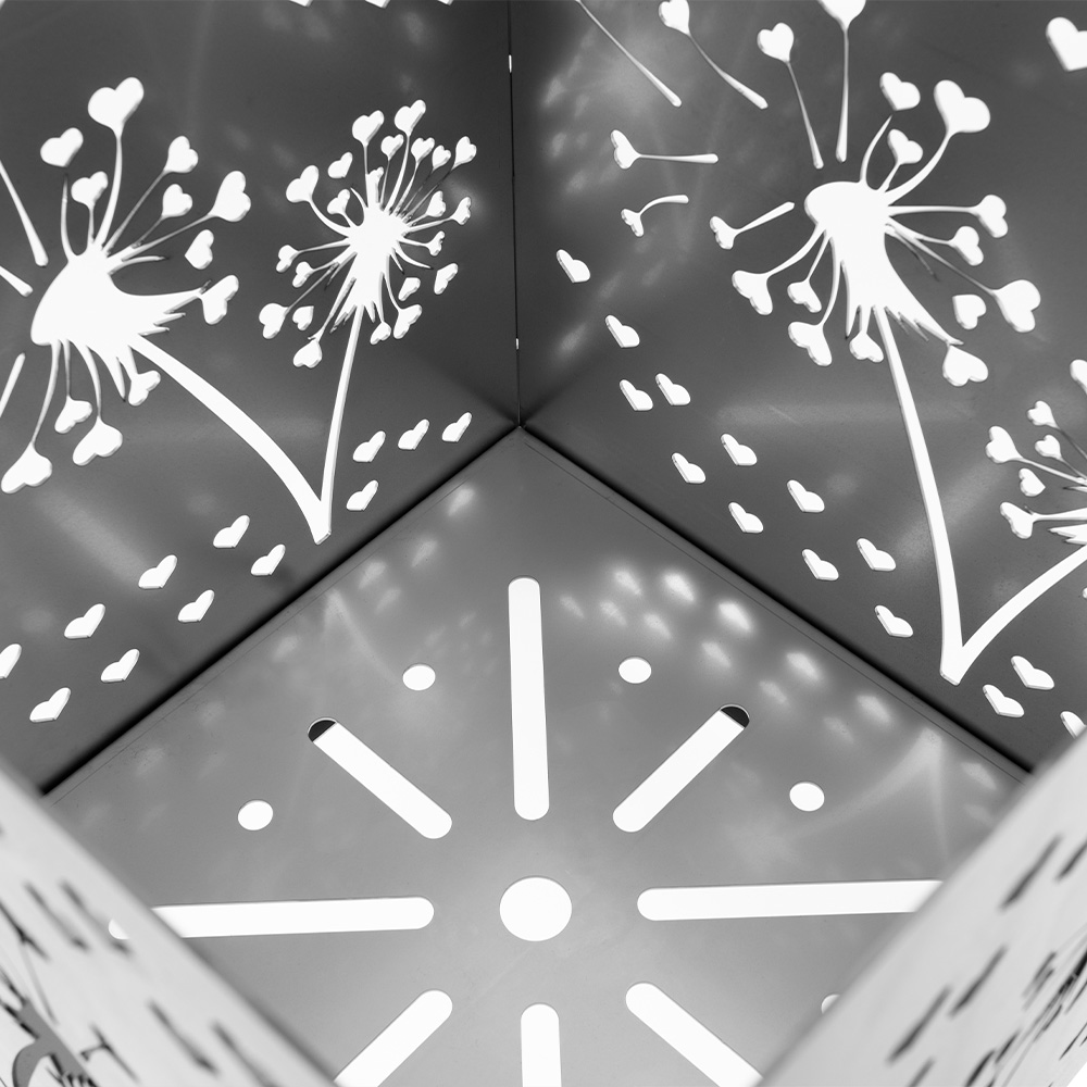 Artikelbild 4 des Artikels “Feuerstelle gelasert mit Pusteblume “